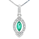 .21ct Emerald Diamond Fashion Pendants 10KT White Gold