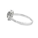 Genuine .55ct Onyx Diamond Ring 10KT White Gold