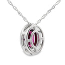 .52ct Garnet Diamond Fashion Pendants 10KT White Gold