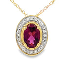 .52ct Garnet Diamond Fashion Pendants 10KT Yellow Gold