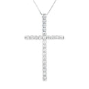 .38ct Diamond Cross Religious Pendant 14KT White Gold