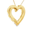 Lab Grown Diamond Heart Love Pendant 10KT Yellow Gold