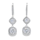 8.51ct Moissanite Dangle Earrings Sterling Silver