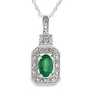 .57ct Emerald Diamond Fashion Pendants 10KT White Gold