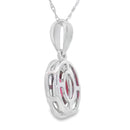 .58ct Garnet Diamond Fashion Pendants 10KT White Gold