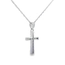 .11ct Diamond Cross Religious Pendant 14KT White Gold