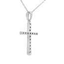 .19ct Diamond Cross Religious Pendant 14KT White Gold
