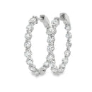 3.10ct Lab Grown Diamond Hoop Earrings Sterling Silver