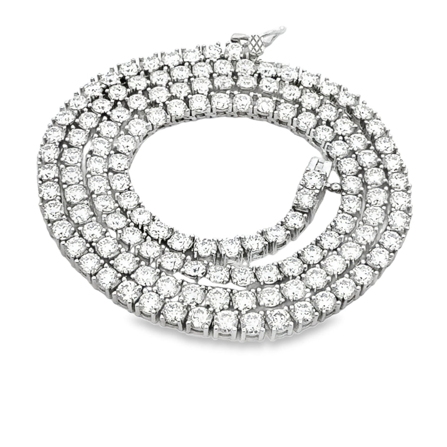 15.14ct Moissanite Tennis Necklace Sterling Silver