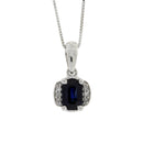 .63ct Sapphire Diamond Fashion Pendants 14KT White Gold