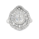 Cubic Zirconium Ring Sterling Silver
