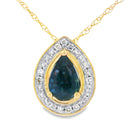 Sapphire Diamond Fashion Pendants 10KT Yellow Gold