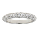 Cubic Zirconium Wedding Band Ring Sterling Silver