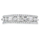 .50ct Diamond Fashion band rings 14KT White Gold