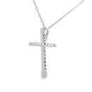 .11ct Diamond Cross Religious Pendant 14KT White Gold