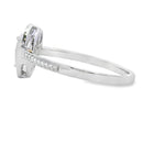 .44ct Rose Quartz Diamond Ring 10KT White Gold
