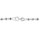 .87ct Sapphire Diamond Bracelet 14KT White Gold