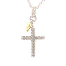 .15ct Diamond Cross Religious Pendant Sterling Silver