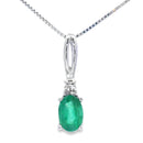 .25ct Emerald Diamond Fashion Pendants 10KT White Gold