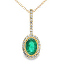 .46ct Emerald Diamond Fashion Pendants 10KT Yellow Gold