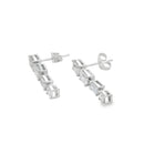Lab Grown Diamond Dangle Earrings 14KT White Gold