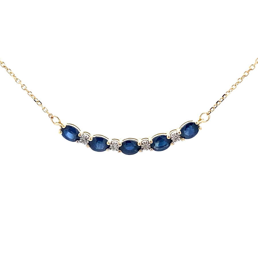 Sapphire Diamond Fashion Pendants 10KT Yellow Gold