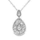 Genuine .32ct Diamond Fashion Pendants 14KT White Gold