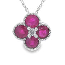 .77ct Ruby Diamond Fashion Pendants 14KT White Gold
