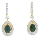 .84ct Onyx Diamond Dangle Earrings 10KT Yellow Gold