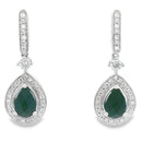.84ct Onyx Diamond Dangle Earrings 10KT White Gold