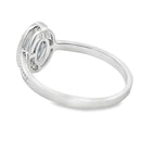 Natural .40ct Aquamarine Diamond Ring 10KT White Gold