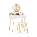 Industrial Makeup Dressing Table with 3 Lighting Modes