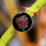Stained Glass Rose Enamel Pin