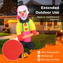 5.9 x 7.9 FT Inflatable Halloween Head Turning Clown with Hammer and Flashing Eyes