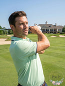 PGA Tour Mens Athletic-Fit Performance Stretch Moisture-Wicking Printed Polo, MD