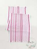 Saro LifeStyle Striped Design Fringed Runner, Sorbet, 16x72