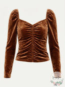 Bb Dakota Ruched Velvet Top