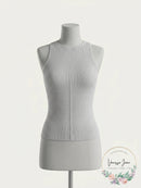International Concepts Ribbed Sweater Tank Top, Size Large