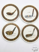 Set of 4 CoasterStone 4-1/4-Inch Absorbent Coasters, Jockey Print