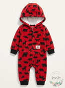Carter's Baby Boys Hooded Fleece Jumpsuit