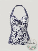 Island Escape Bay of Biscay Halter Tankini Swim Top, Size 6