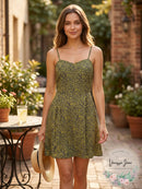 Calvin Klein Jeans Womens Micro Leopard Line Mini  Dress