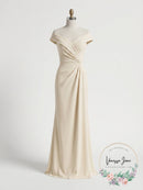 Lauren Ralph Lauren Jersey Off-the-Shoulder Gown, Size 2