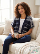 Style & Co Women's Mixed-Knit Fringe-Trim Cardigan, Size Small