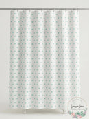 Saturday Knight Neutral Nuances Colorful Dots Shower Curtain, One Size, Blue
