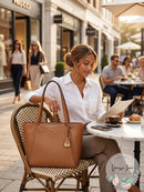 Michael Michael Kors Whitney Large Soft Leather Tote - Acorn/Gold