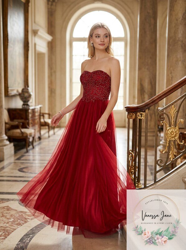 sequin hearts dresses Sequin Hearts Juniors Strapless Rhinestone Gown