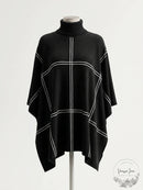 Alfani Grid-Print Turtleneck Sweater