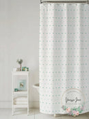 Saturday Knight Neutral Nuances Colorful Dots Shower Curtain, One Size, Blue