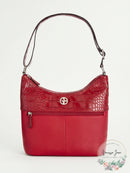 Giani Bernini  Pebble Crocodile Hobo Bag, Red